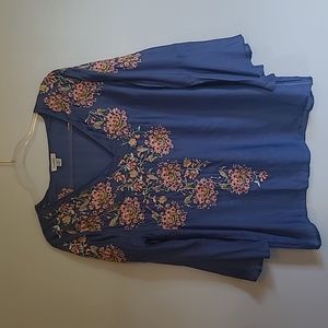 SUNDANCE EXQUISITE EMBROIDERED TOP M LIKE NEW